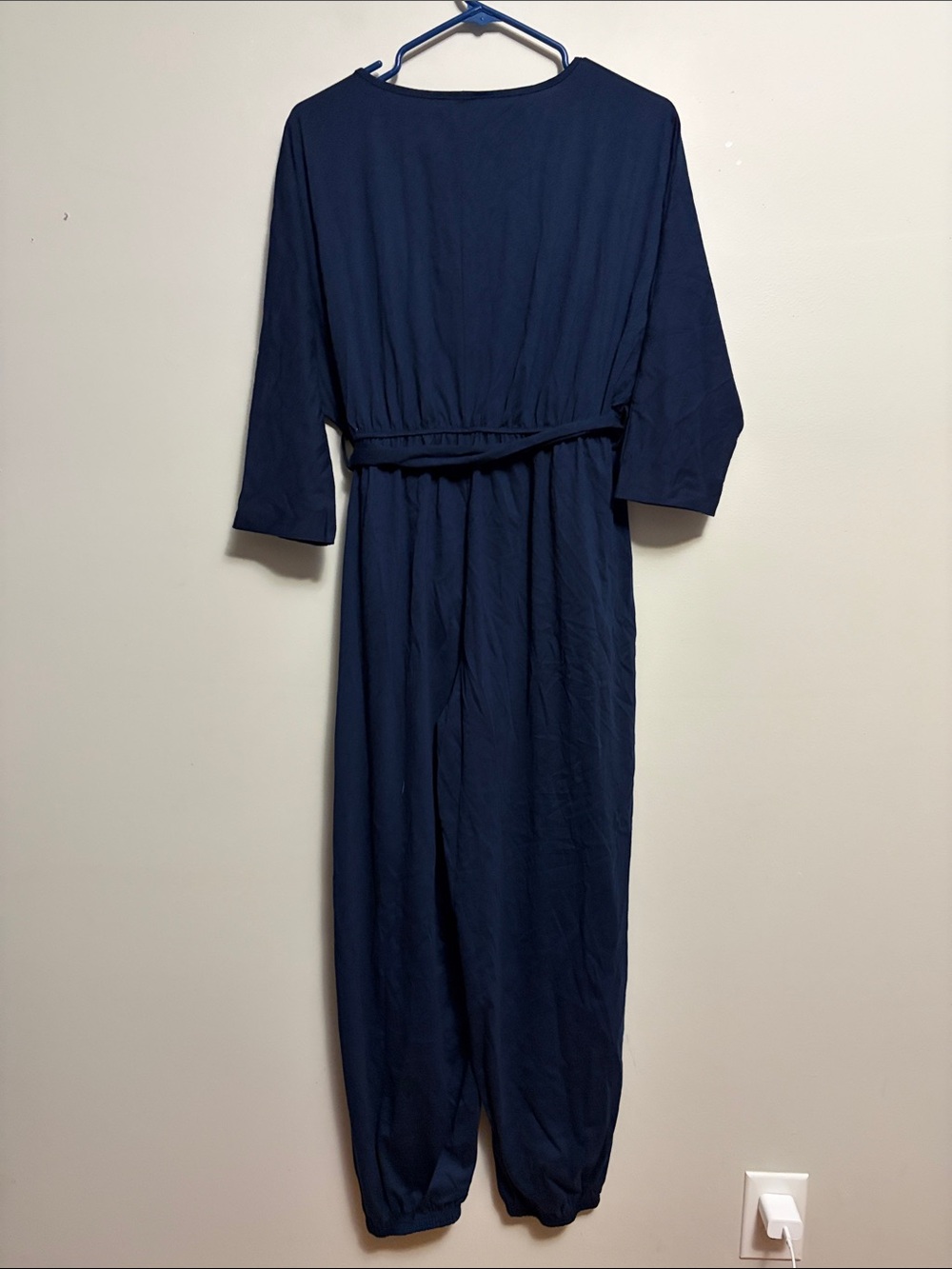 Cupshe Navy Jersey Tapered Leg Jumpsuit Size Medium - Picture 7 of 7
